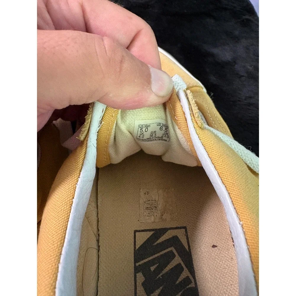 Vans Old Skool Mustard Yellow Canvas Suede‎ Low Top Sneakers Mens 5 Womens 6.5